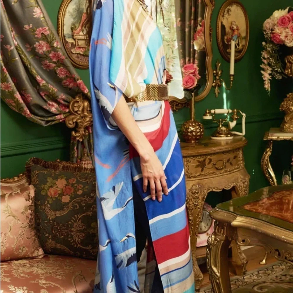 NWT Aratta OS MISS AMERICA MAXI KIMONO Duster - Picture 3 of 3